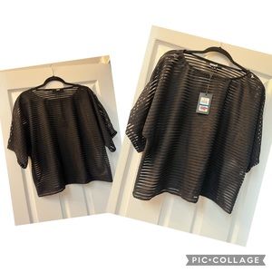 DKNY / Donna Karin Drop Sleeve Short Sleeve Top